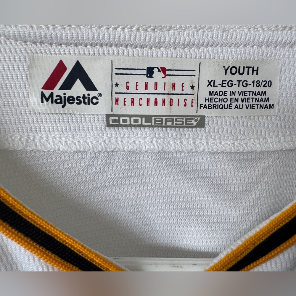 Majestic Youth Pirates Jersey - Picture 3 of 5